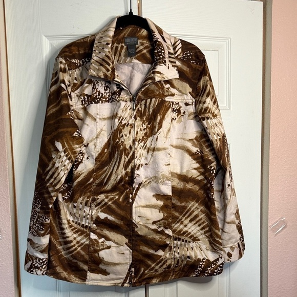 Chico's Jackets & Blazers - Chico's Additions Brown and Cream Animal Print Jacket Size 3(16)